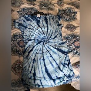 Victoria secret/Pink tie dye blue drawstring dress